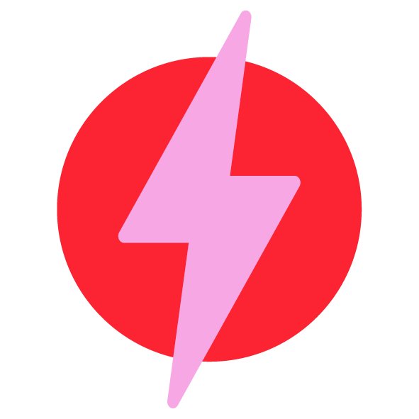 Bolt button_red-pink